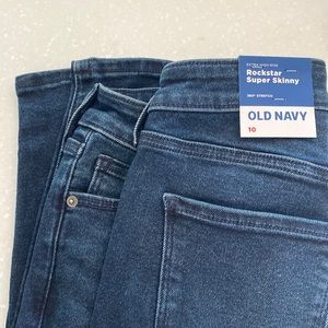 Old Navy, NWT, Rockstar Super Skinny, Size 10.